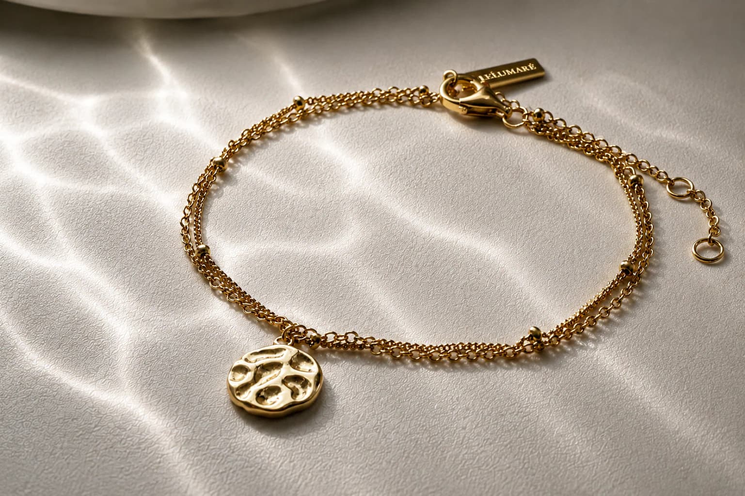 Lumen Tide Hammered Coin Bracelet, Image 3 of 6