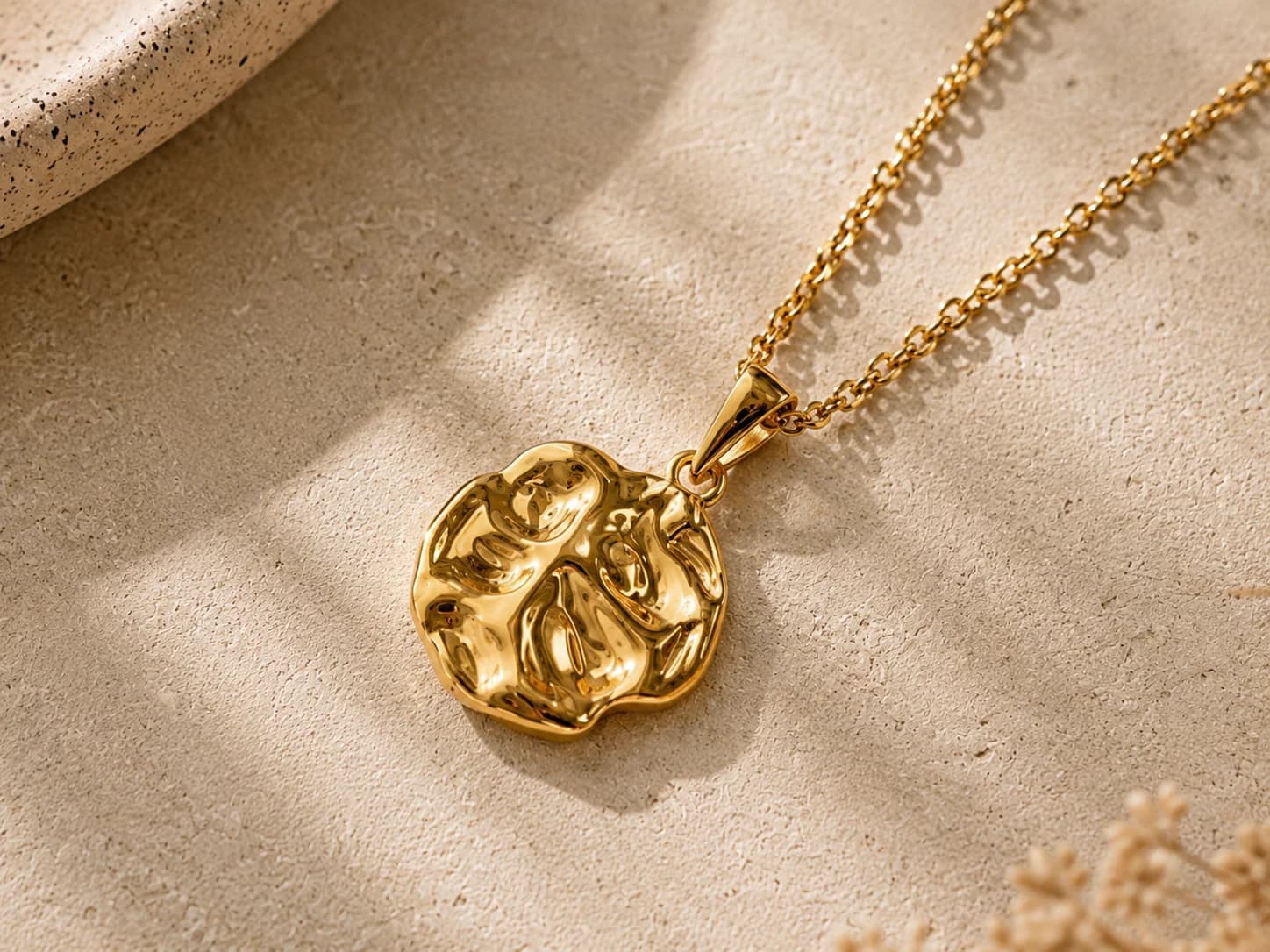 Lumen Tide Hammered Coin Necklace, Image 5 of 5