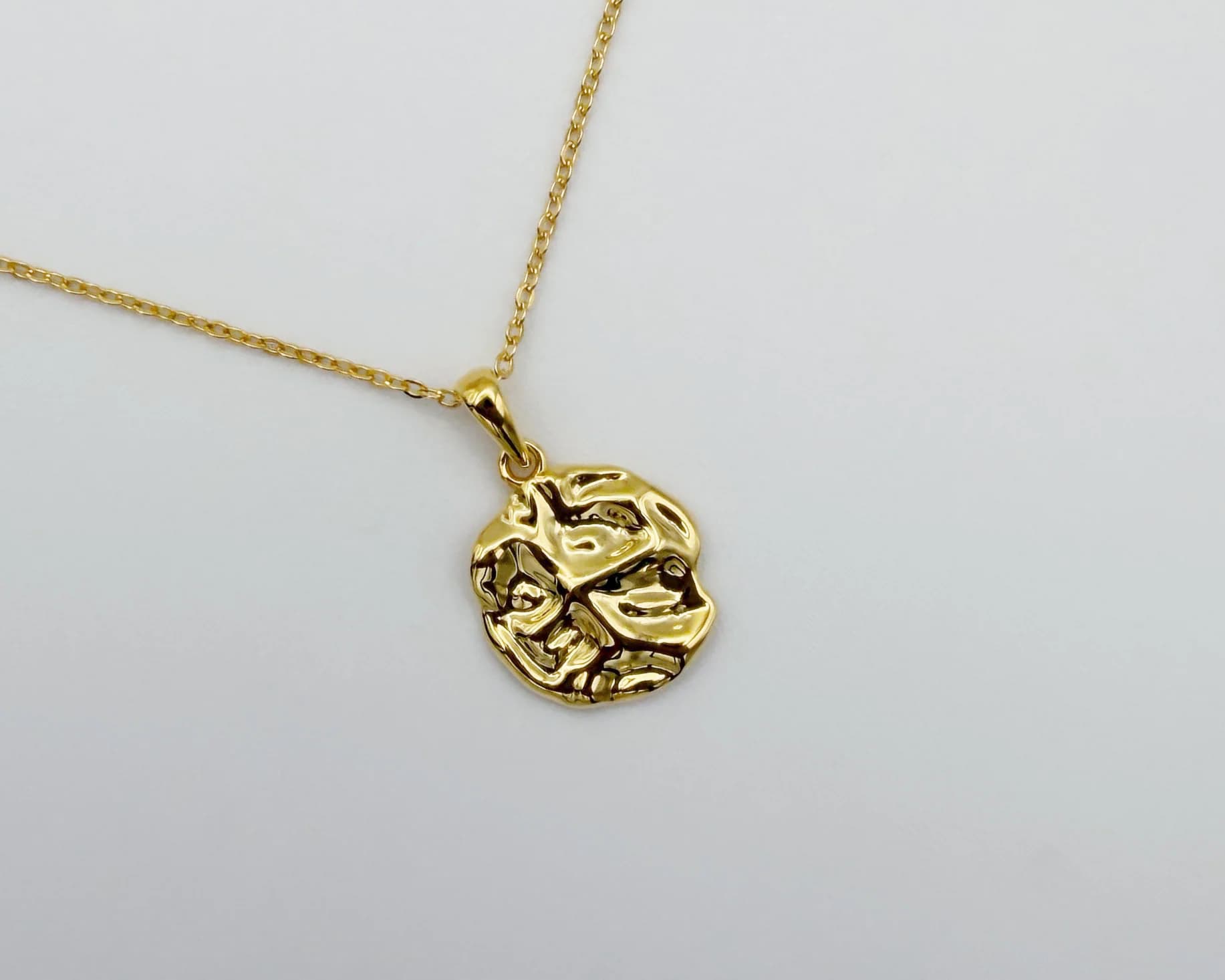 Lumen Tide Hammered Coin Necklace